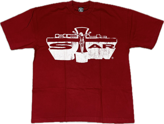 Hellstar Jesus Tee Burgundy 