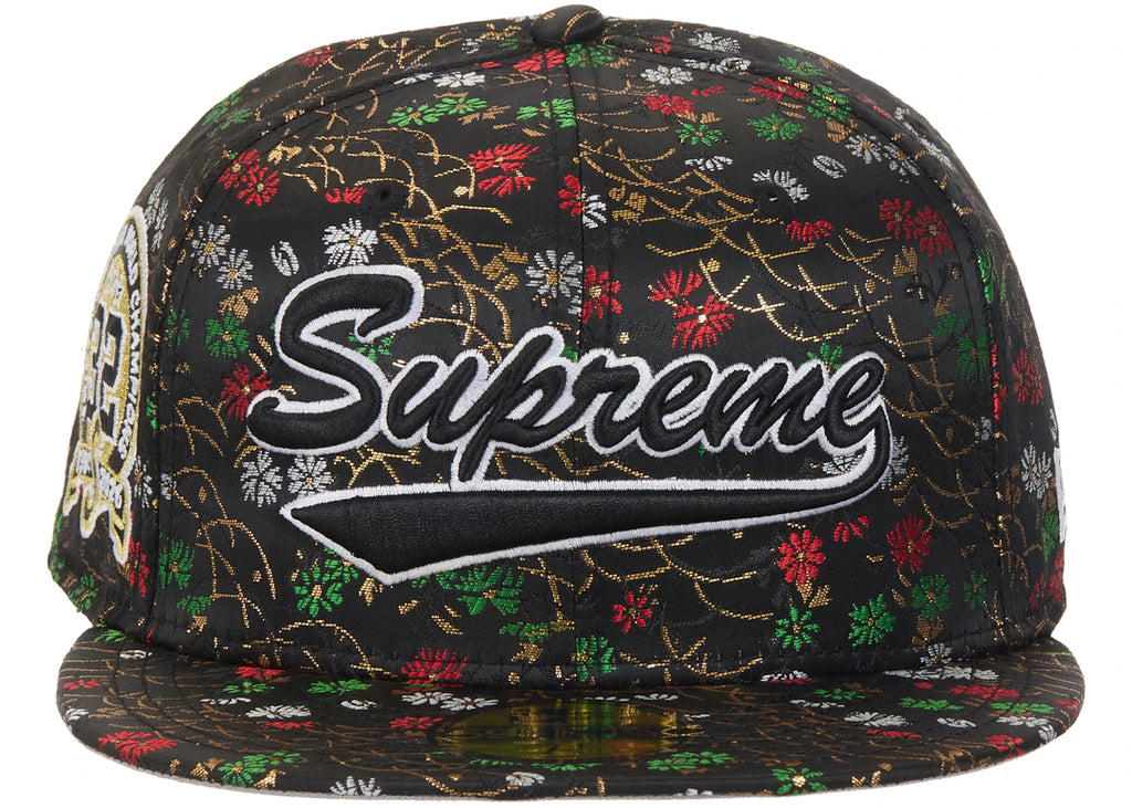 Supreme Floral Jacquard New Era 59Fifty Fitted Hat Black
