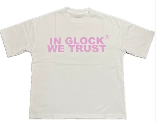 Kixks In Glock We Trust Tee White/Pink