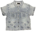 Mixed Emotions Paisley Denim Blue Shirt