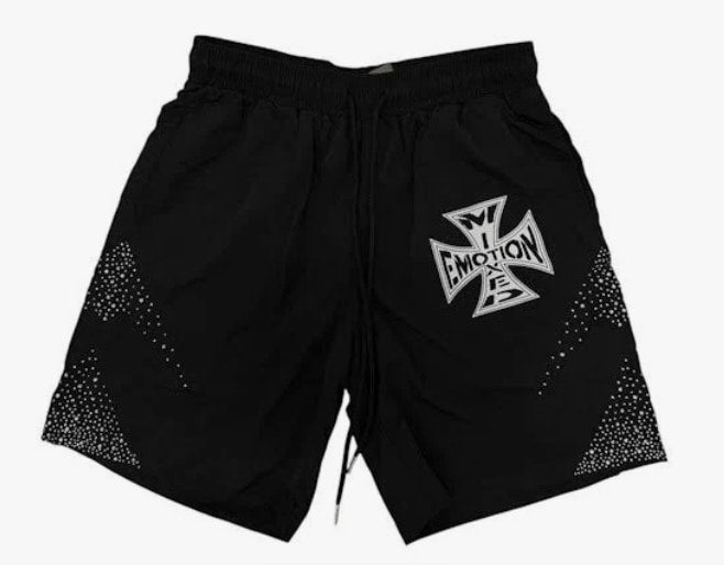 Mixed Emotion Classic Black Nylon Shorts