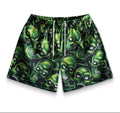 Bravest Studios Green Skull Shorts
