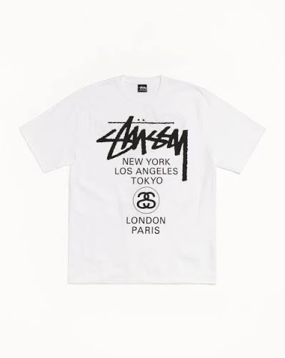 Stussy NY x LA Tee White
