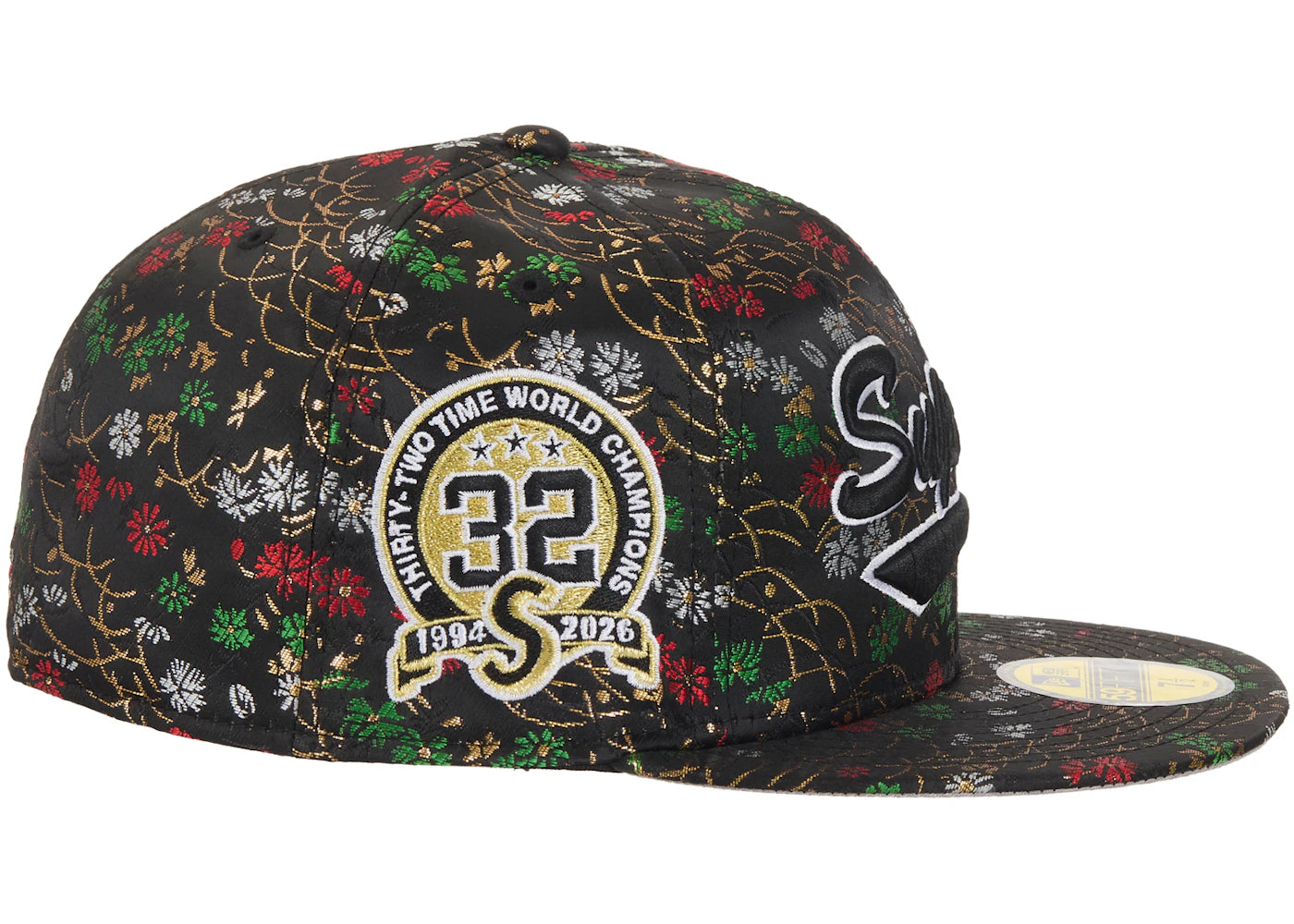 Supreme Floral Jacquard New Era 59Fifty Fitted Hat Black