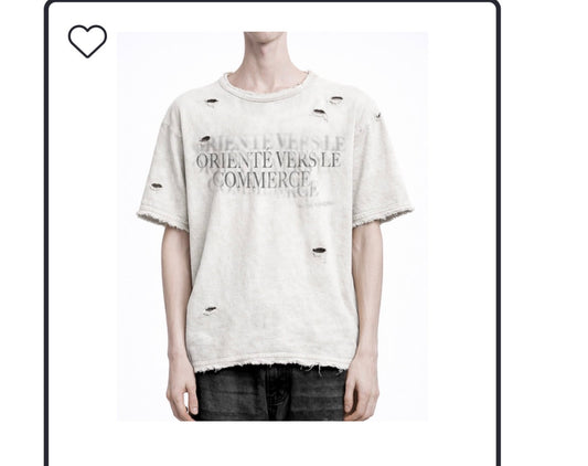 Profit Minded Oriente Vers Le Distressed Tee