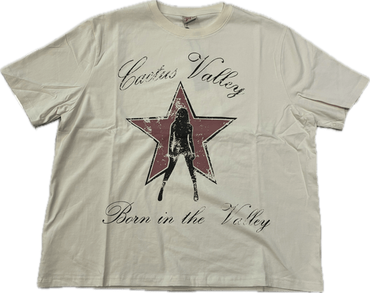 Cactus Valley Star Girl Tee - Cream