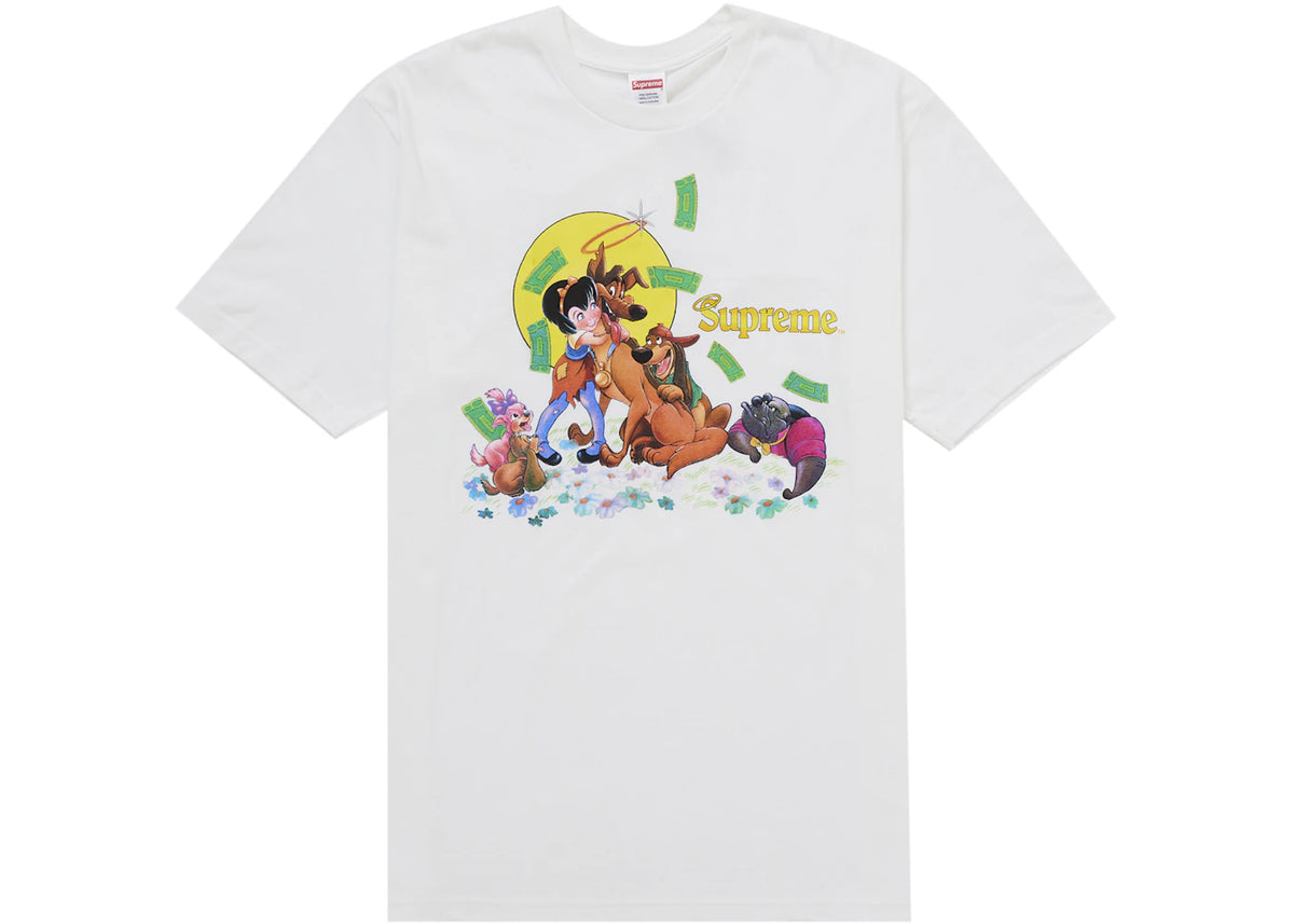 Supreme All Dogs Go To Heaven Tee White