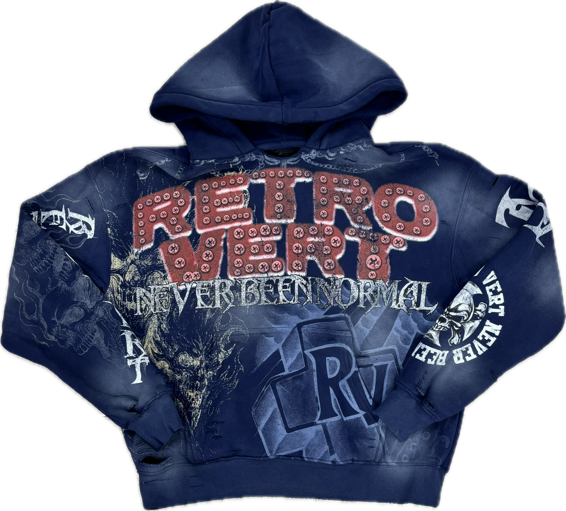 Retrovert Navy Hoodie