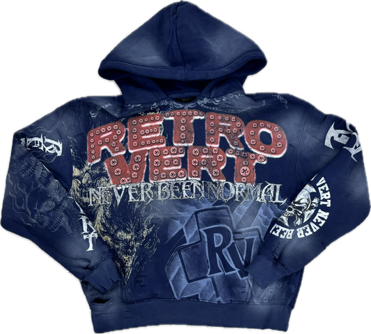 Retrovert Navy Hoodie