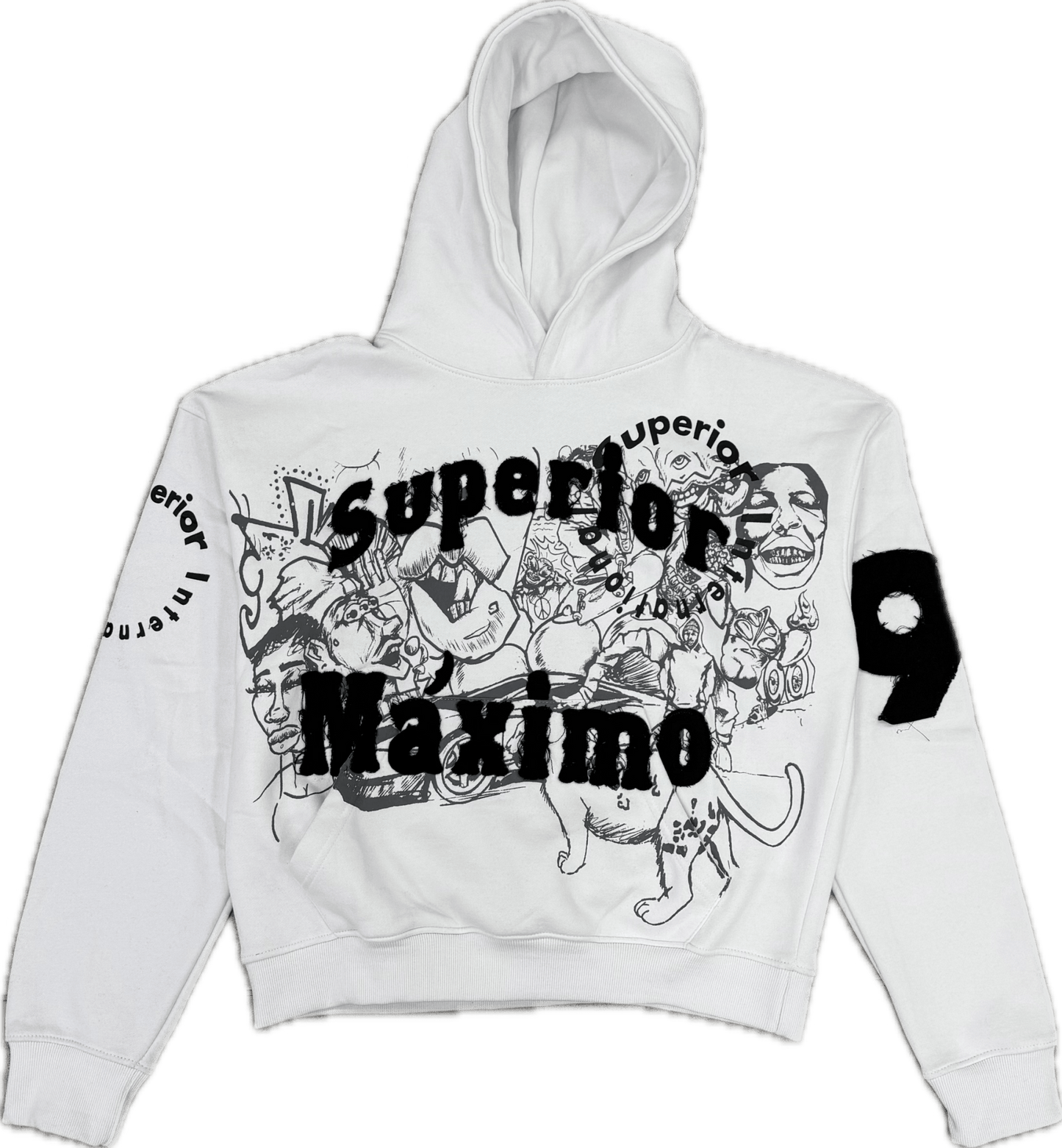 Top Superior Maximo Hoodie White/Black