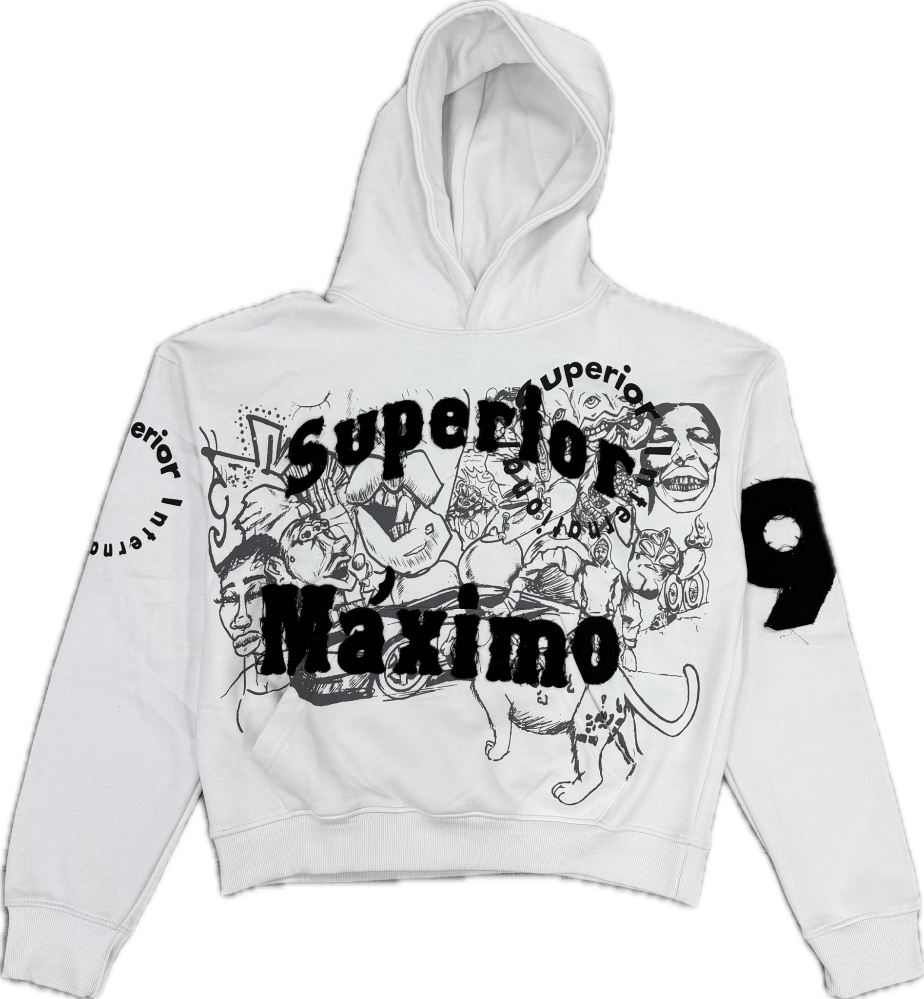 Top Superior Maximo Hoodie White/Black