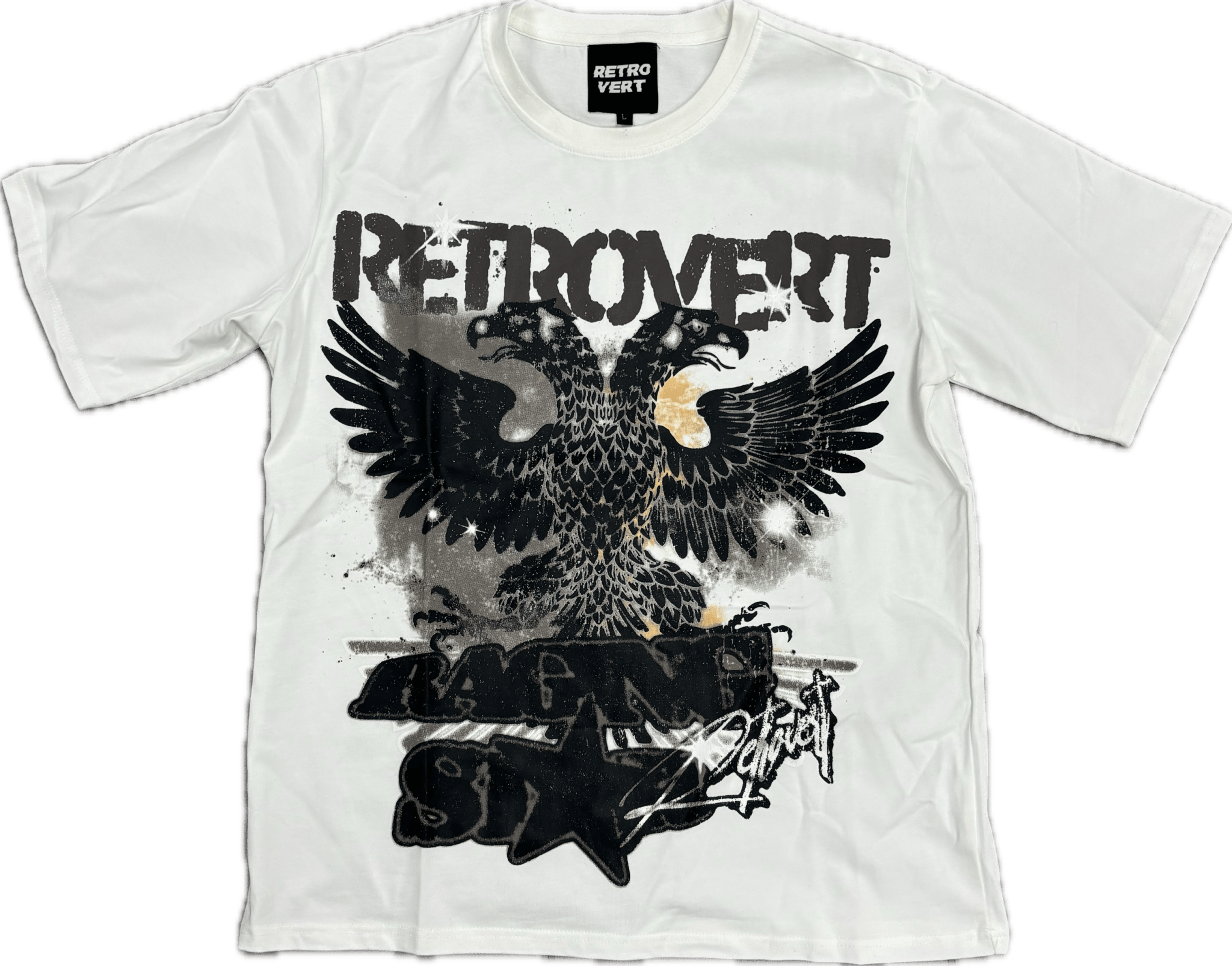 Retrovert Brown Bird Tee White