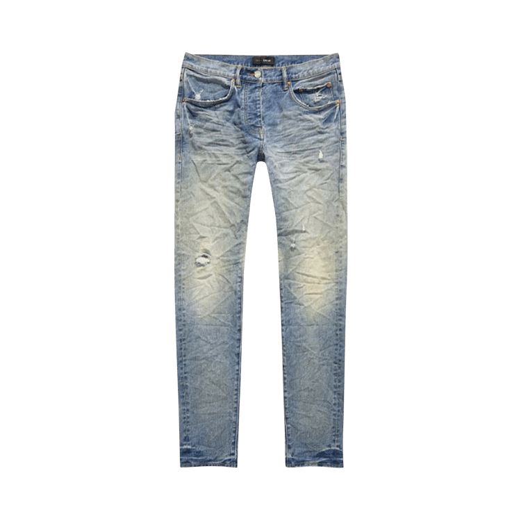PURPLE BRAND Vintage Back Pocket Blowout Skinny Jeans 'Light Indigo'