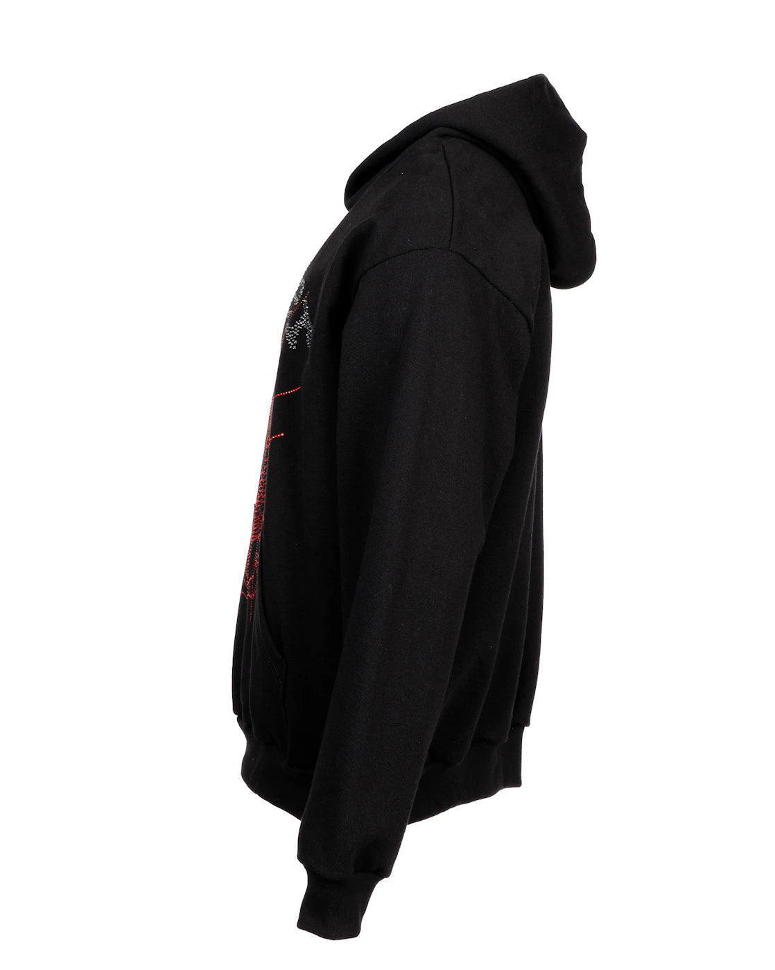 Sp5der OG Rhinestone Logo Hoodie Black
