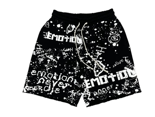 Mixed Emotions Black "Graffiti" Shorts