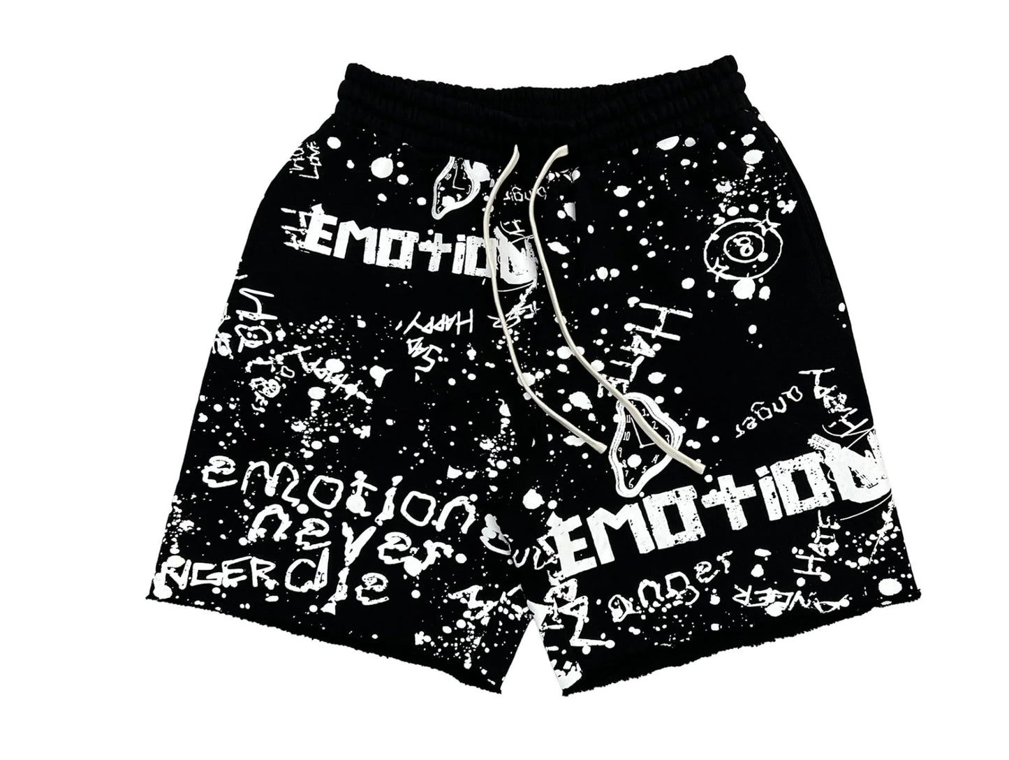Mixed Emotions Black "Graffiti" Shorts
