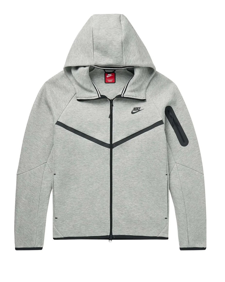 Nike Sportswear Tech Zip Up Hoodie Dark Grey Heather/Black