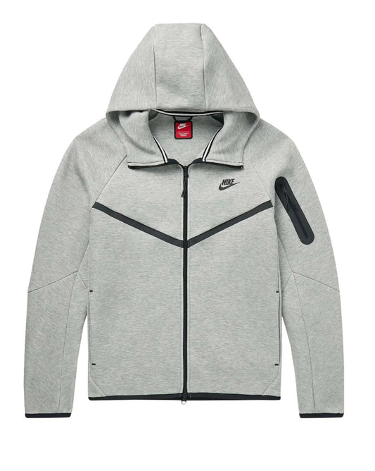 Nike Sportswear Tech Zip Up Hoodie Dark Grey Heather/Black