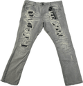 Smoke Rise Light Grey Ripped Jeans