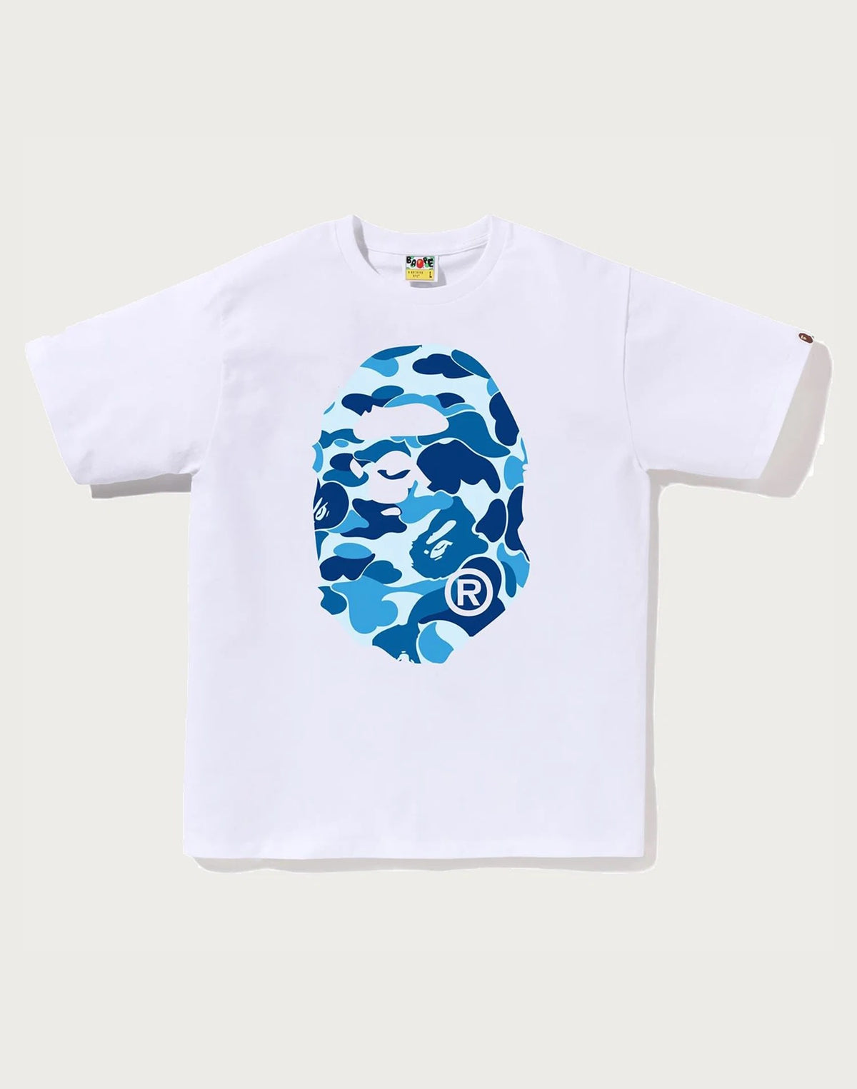 BAPE Color Camo Big Ape Head Tee White/Blue