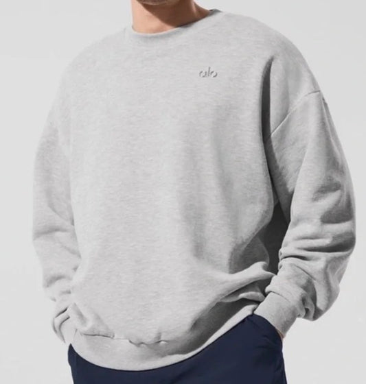 Alo Heather Grey Crew Sweatshirt