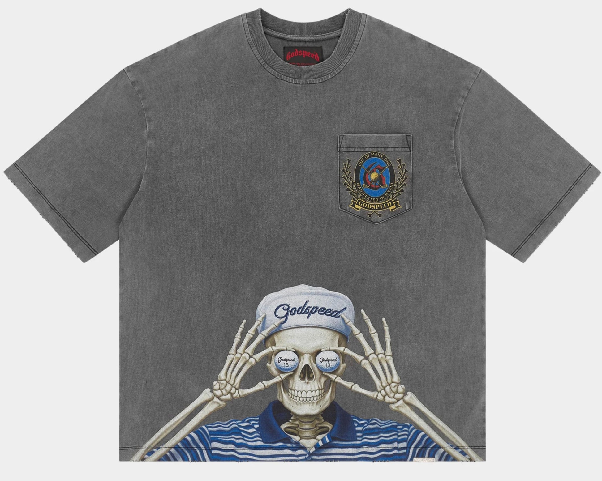 Godspeed Golf Days Pocket T-shirt Grey Wash