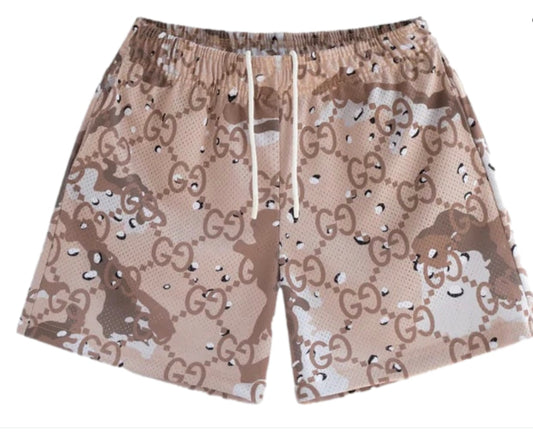 Bravest Studios Gucci Brown Camo Shorts